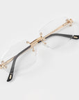 LF Rimless Class V (Larger Lens) - Gold Clear Lens