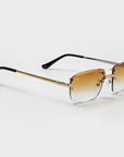 Silver & Gold Two Tone Rimless Class - Golden Fade