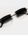 Silver & Black Two Tone Rimless Class - Black Fade