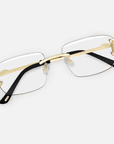 Gold Rimless Class IX - (Light Adaptive) Clear to Brown Lens