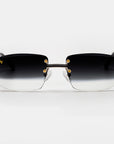 Silver & Black Two Tone Rimless Class - Black Fade