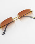 LF Rimless Class V (Larger Lens) - Brown Fade