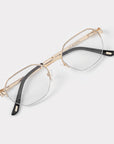 LF Half Rim X - Gold Clear Lens (PRESCRIPTION AVAILABLE)
