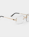 LF Rimless Class V (Larger Lens) - Gold Clear Lens