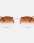 Rose Gold Rimless Class VII - Brown Fade
