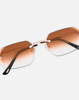 Rose Gold Rimless Class VII - Brown Fade