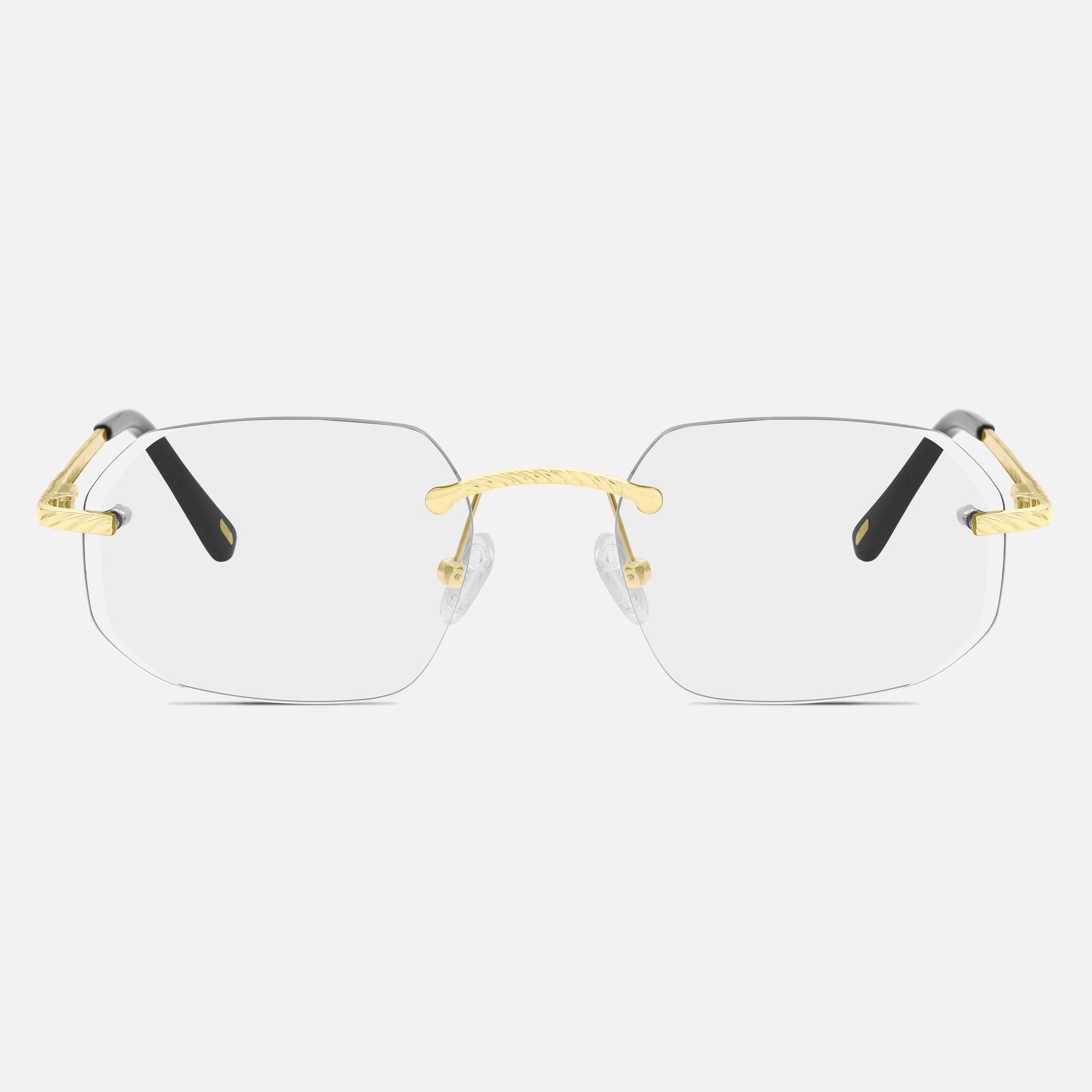 Gold Rimless Class VII - (Light Adaptive) Clear to Brown Lens