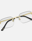 Gold Rimless Class VII - (Light Adaptive) Clear to Brown Lens
