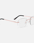 Rose Gold Rimless Class VII - Clear Lens
