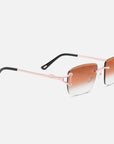Rose Gold Rimless Class IX - Brown Fade