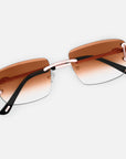 Rose Gold Rimless Class IX - Brown Fade