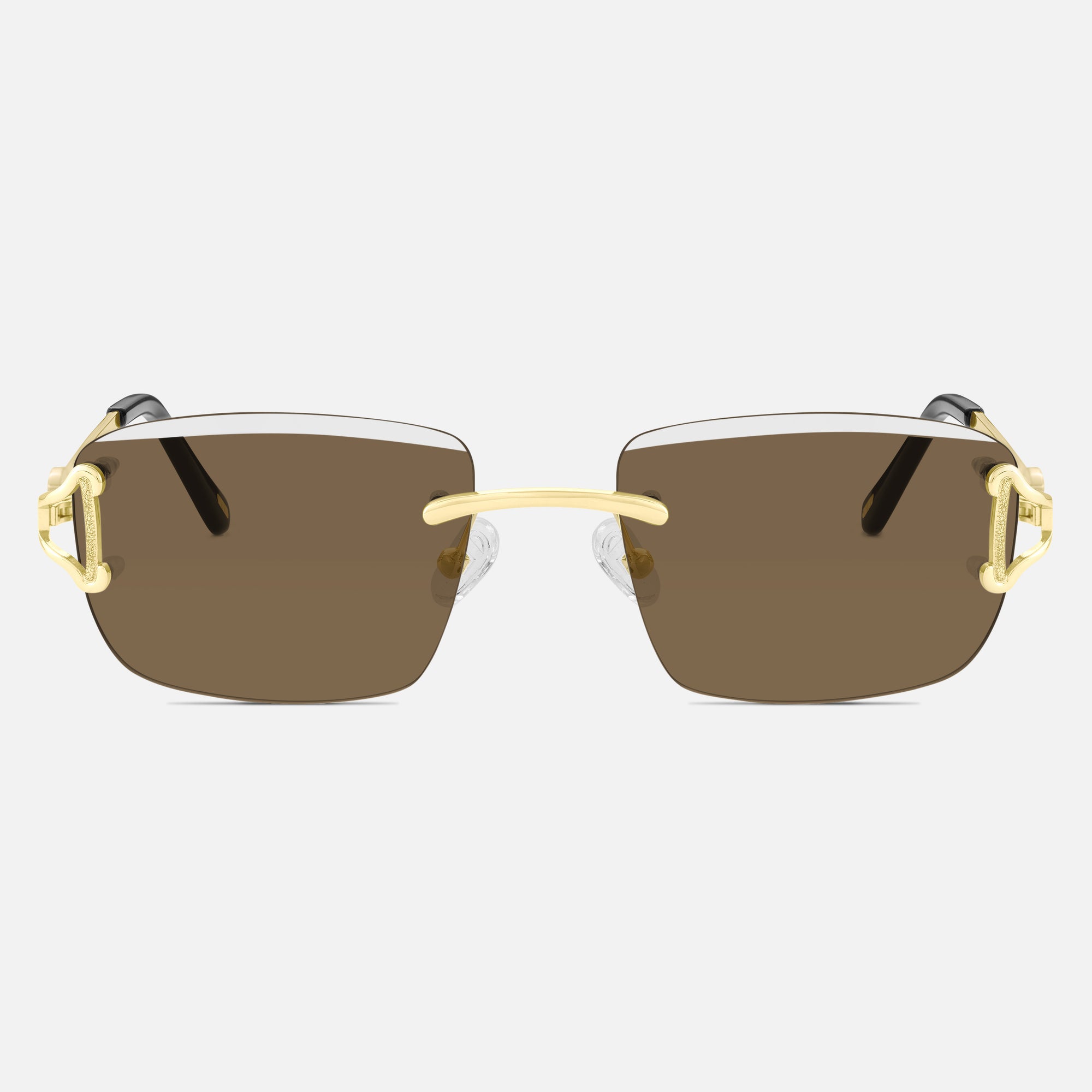 Gold Rimless Class IX - (Light Adaptive) Clear to Brown Lens