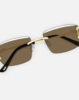 Gold Rimless Class IX - (Light Adaptive) Clear to Brown Lens