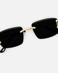 Gold Rimless Class IX - Solid Black
