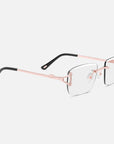 Rose Gold Rimless Class IX - Clear Lens