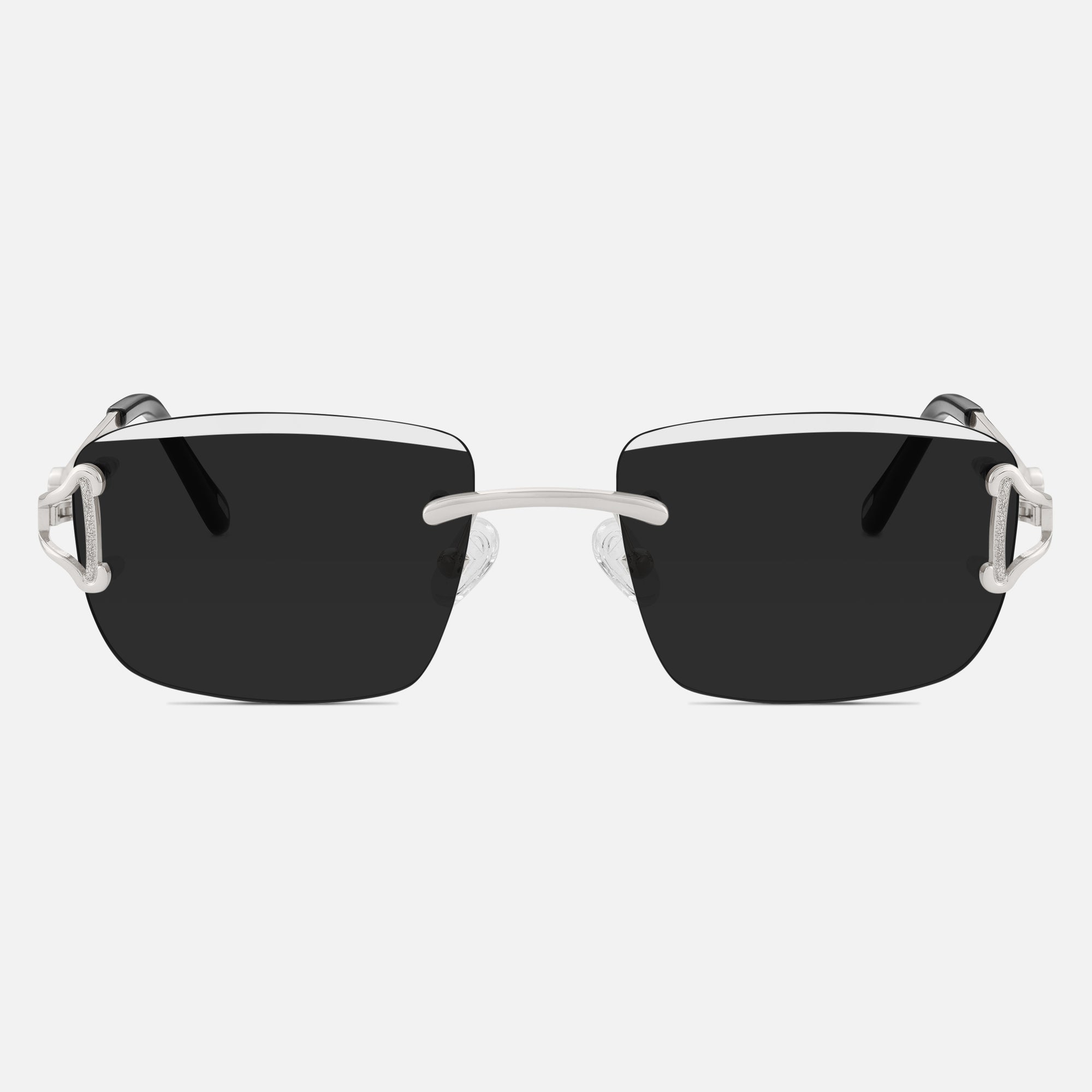 Silver Rimless Class IX - (Light Adaptive) Clear to Black Lens