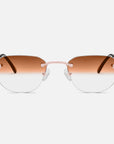 Rose Gold - Rimless Class I - Brown Fade