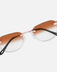 Rose Gold - Rimless Class I - Brown Fade