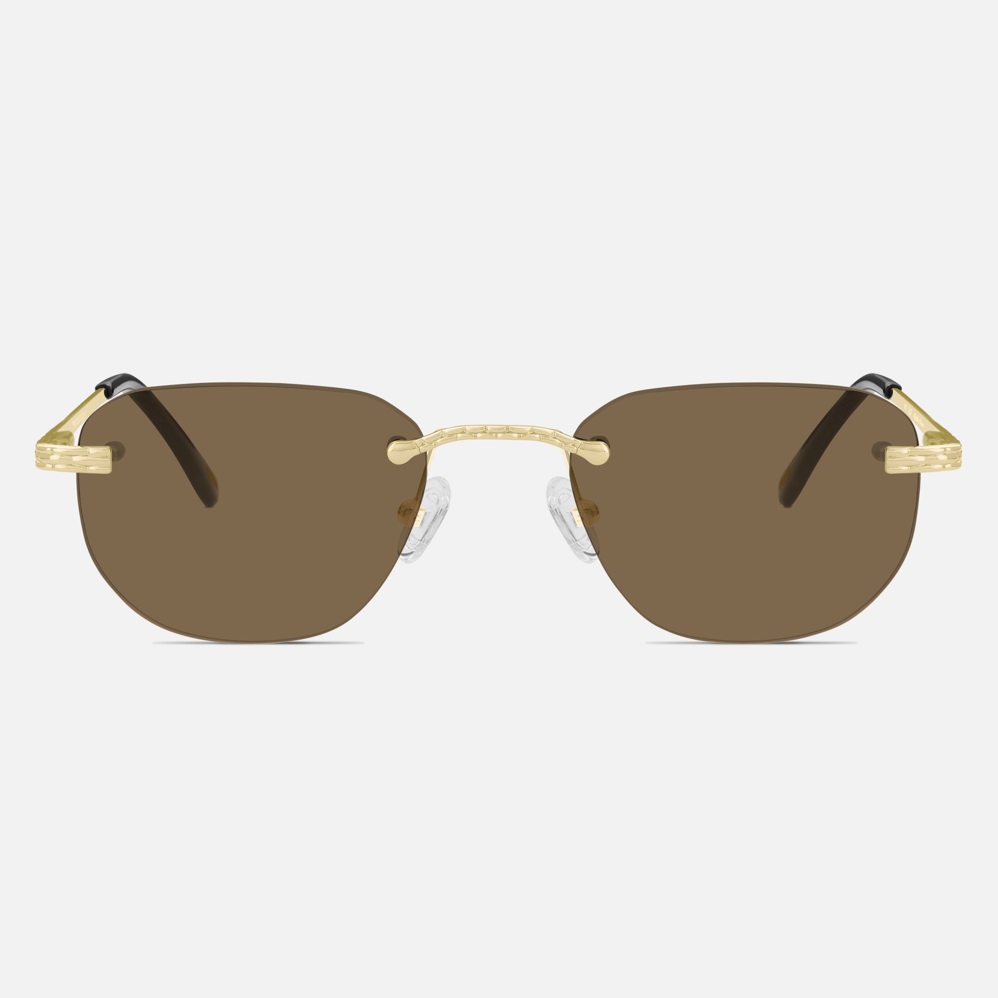 Gold Rimless Class I - (Light Adaptive) Clear to Brown Lens