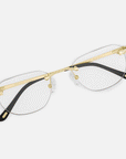 Gold Rimless Class I - (Light Adaptive) Clear to Brown Lens