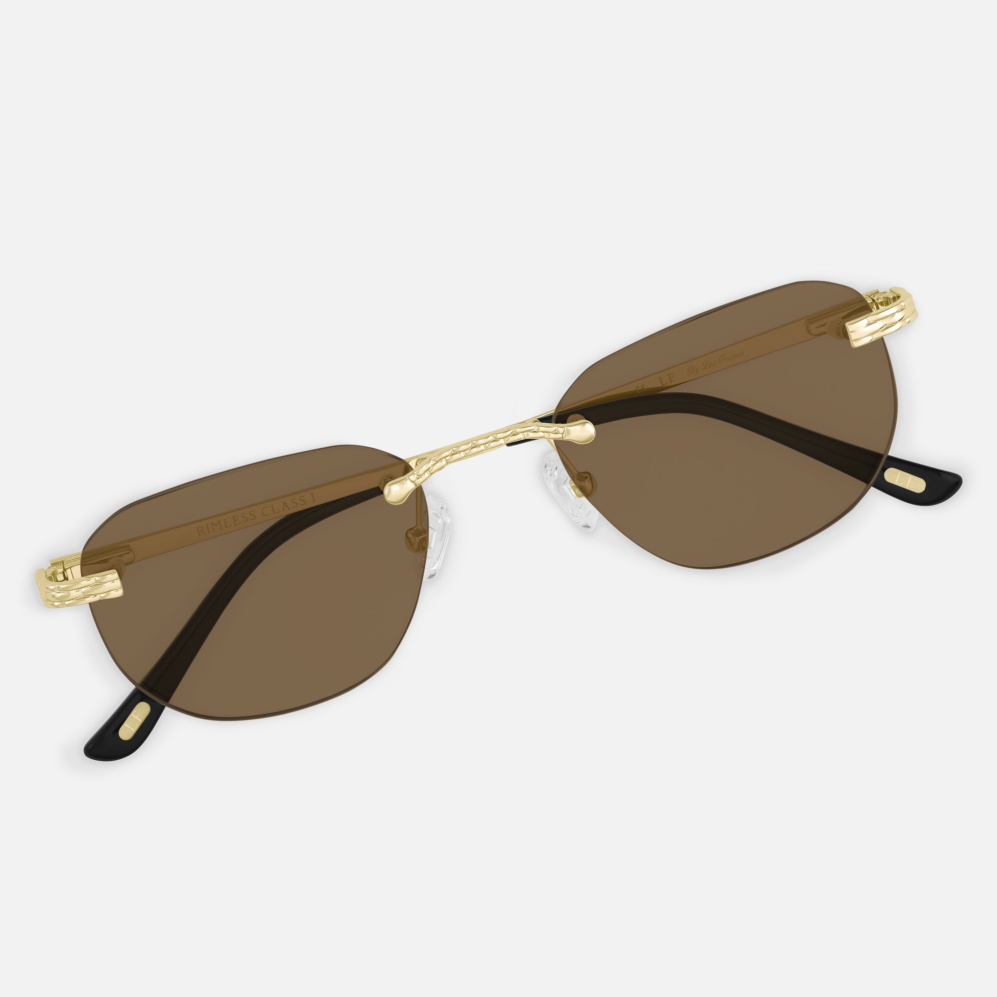 Gold Rimless Class I - (Light Adaptive) Clear to Brown Lens
