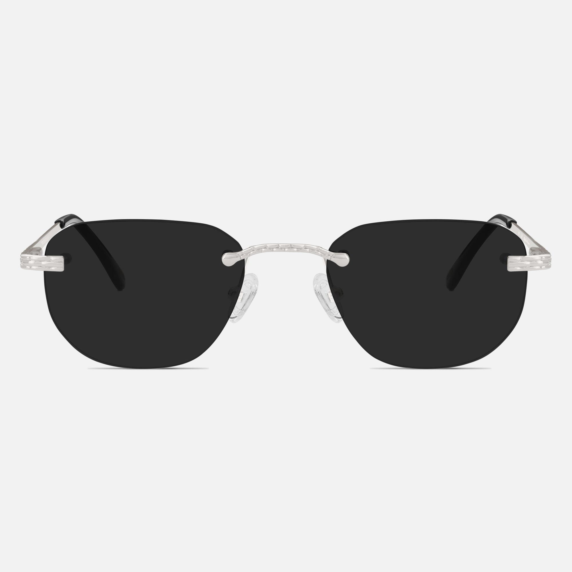 Silver Rimless Class I - (Light Adaptive) Clear to Black Lens