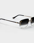 Silver & Black Two Tone Rimless Class - Black Fade