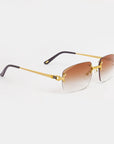 LF Rimless Class V (Larger Lens) - Brown Fade