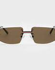 Black & Rose Gold Two Tone Rimless Class - (Light Adaptive) Clear to Brown Lens