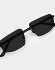 Black & Matte Black Two Tone Rimless Class - (Light Adaptive) Clear to Black Lens