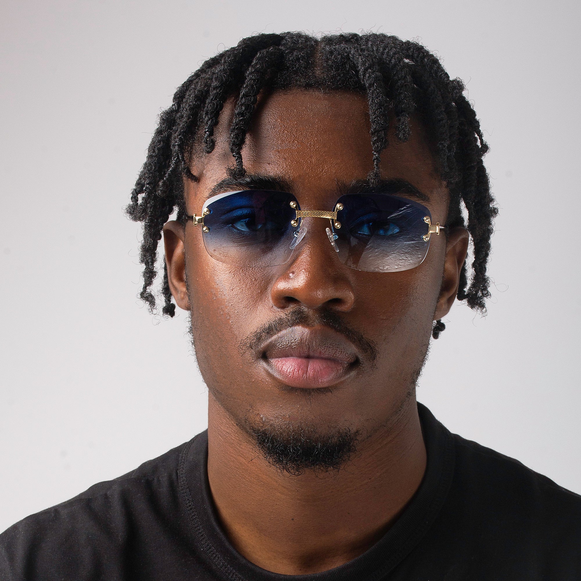LF Rimless Class V (Larger Lens) - Blue Fade