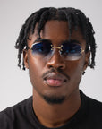 LF Rimless Class V (Larger Lens) - Blue Fade