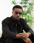 Black & Matte Black Two Tone Rimless Class - Black Fade