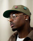 Gold Rimless Glasses, Rimless Class IX Clear Lens, Model Side View