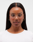 LF Half Rim X - Gold Clear Lens (PRESCRIPTION AVAILABLE)