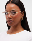 LF Half Rim X - Gold Clear Lens (PRESCRIPTION AVAILABLE)