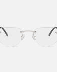 Silver Rimless Glasses, Rimless Glasses Mens, Front View