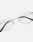 Silver Rimless Glasses, Rimless Glasses Mens, Class I Clear Top