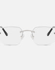 Silver Rimless Glasses, Rimless Glasses Mens, Class IX Clear Front
