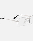 Silver Rimless Glasses, Rimless Glasses Mens, Class IX Clear Side