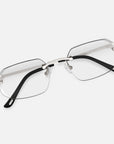 Silver Rimless Glasses, Rimless Glasses Mens, Class VII Clear Top