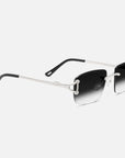 Silver Rimless Sunglasses, Rimless Sunglasses Mens, Class IX Side