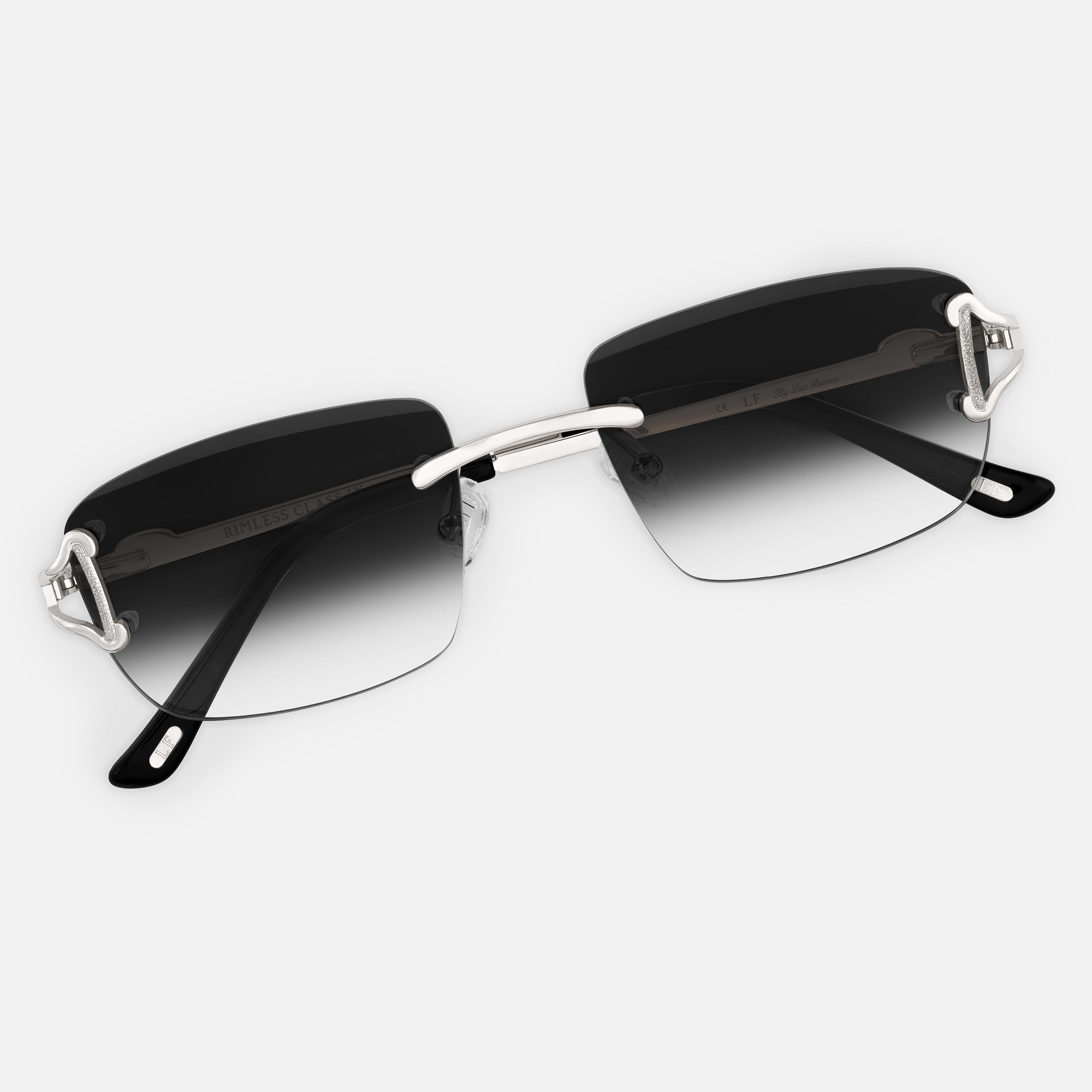 Silver Rimless Class IX Black Fade (PRESCRIPTION) – Lux Frames