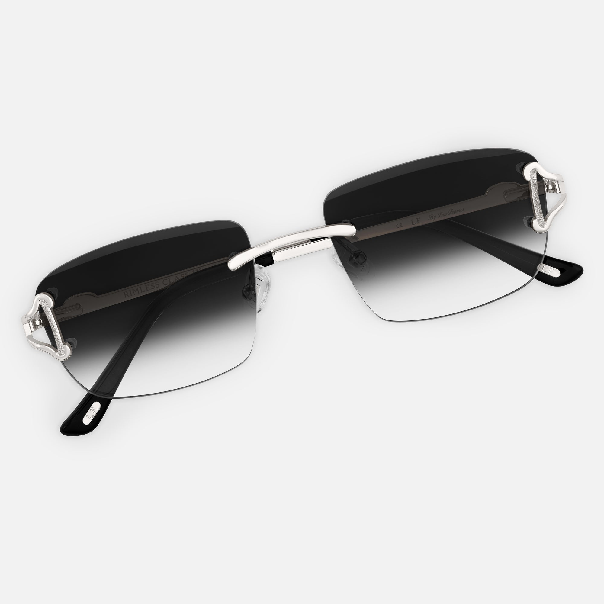 Silver Rimless Sunglasses, Rimless Sunglasses Mens, Class IX Top