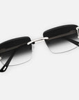 Silver Rimless Sunglasses, Rimless Sunglasses Mens, Class IX Top