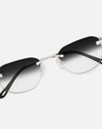 Silver Rimless Sunglasses, Rimless Sunglasses Mens, Class I Top
