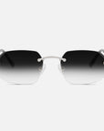 Silver Rimless Sunglasses, Rimless Sunglasses Mens, Class VII Front