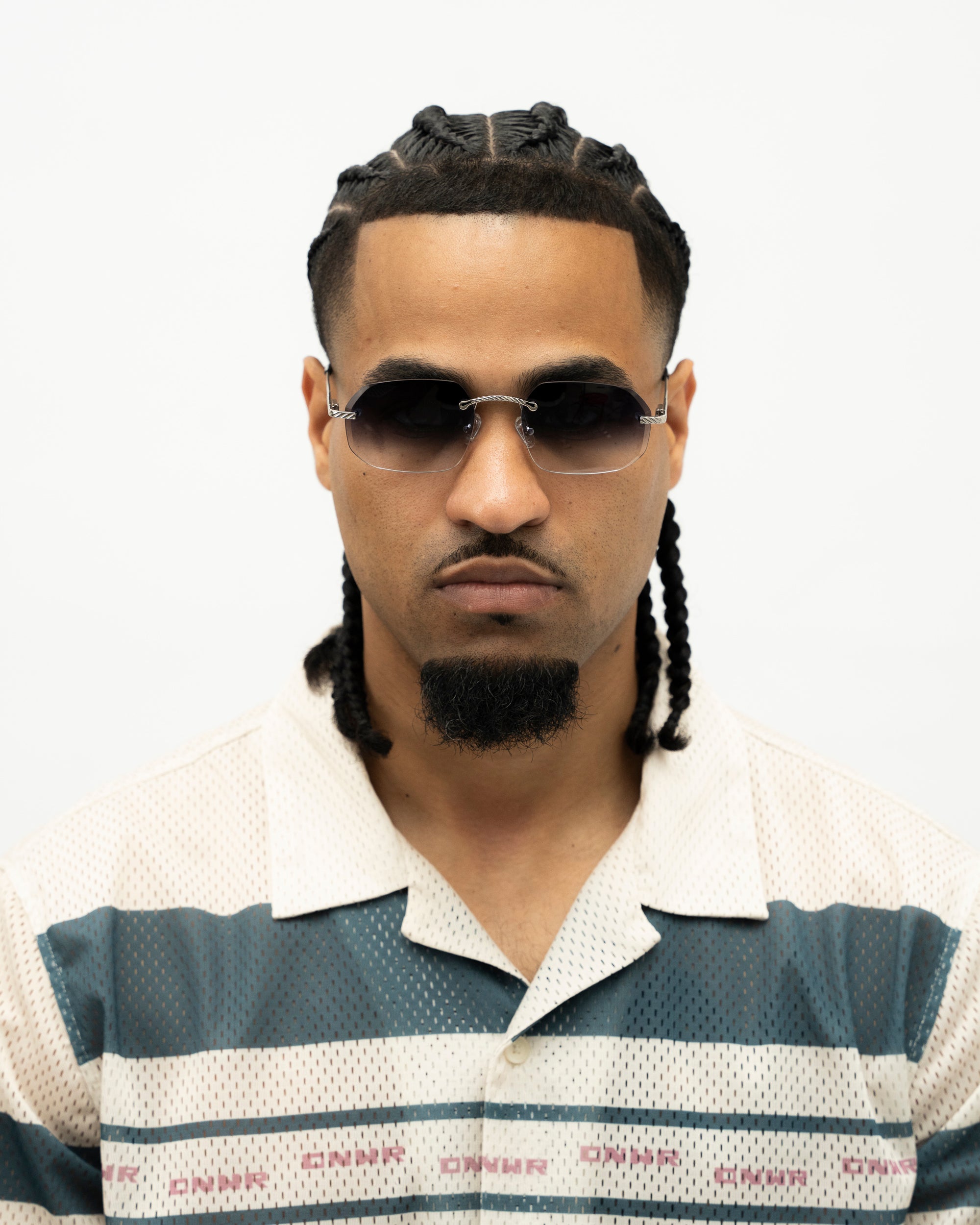 Silver Rimless Sunglasses, Rimless Sunglasses Mens, Class VII Model