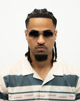 Silver Rimless Sunglasses, Rimless Sunglasses Mens, Class VII Model