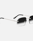 Silver Rimless Sunglasses, Rimless Sunglasses Mens, Class VII Side